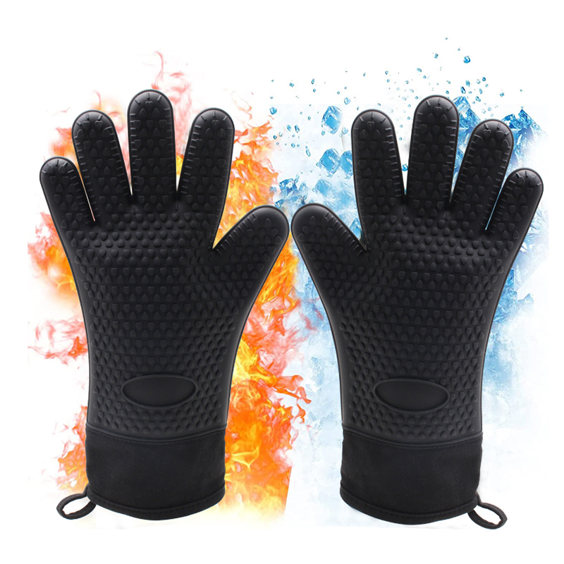Oven Mitt Silicone - Siliconen ovenhandschoenen Hittebestendige lange siliconen ovenwanten