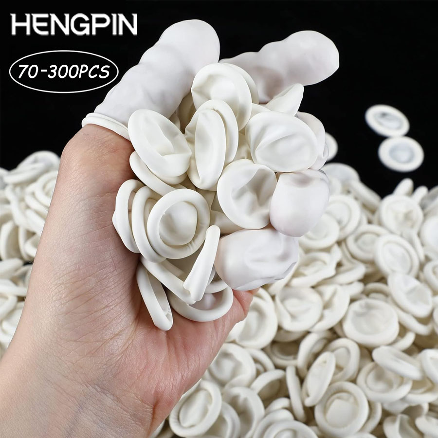 Latex Disposable Glove - HENGPIN 70/300 stks Vingertoppen Protector Handschoen