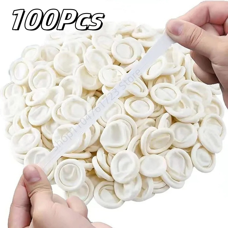Latex Disposable Glove - 100 stuks wegwerp rubberen vingerhoezen antislip