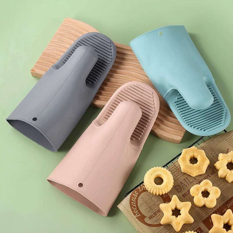 Oven Mitt Silicone - 1/2 Stuks Lange Verdikte Ovenhandschoenen Hittebestendige