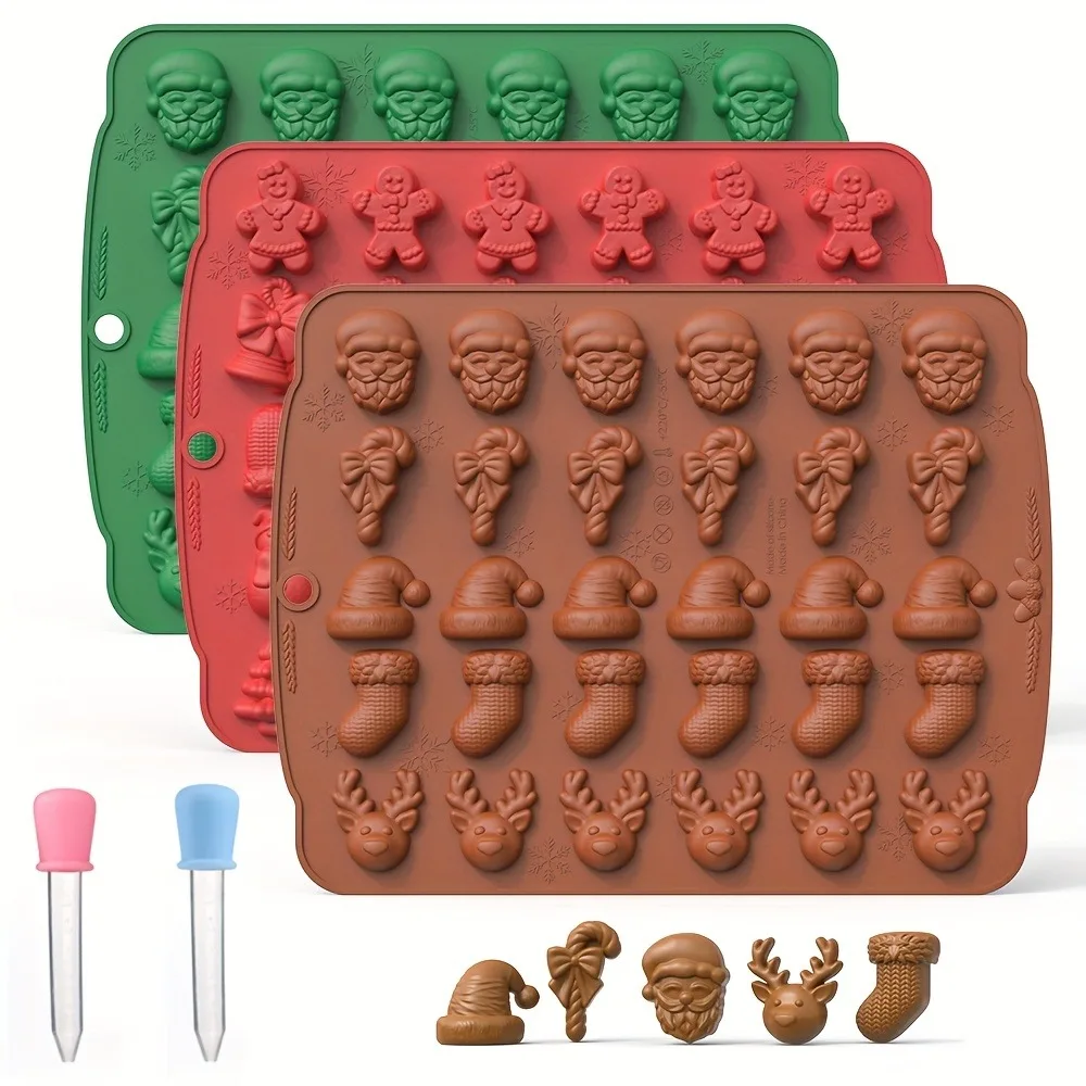 Oven Mitt Silicone - Kerst Siliconen Chocolade Schimmel Gingerbread Man