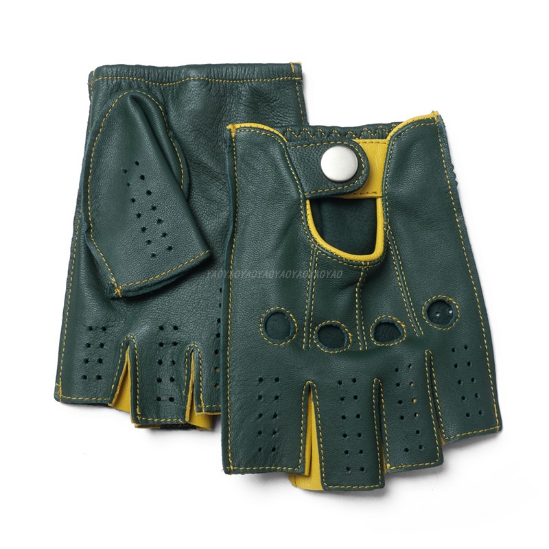 Leather Driving Glove - Hoge Kwaliteit 2026 Nieuwe Half Fainger